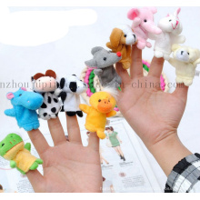 Benutzerdefinierte Kinder Kinder Tier Plüsch Hand Fingerpuppe Spielzeug